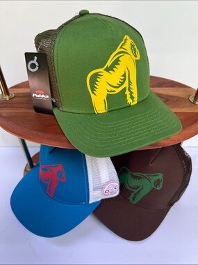 Pukka Green Trucker Cap with Yellow Gorilla Logo